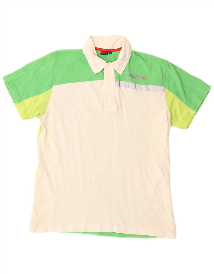 Camisa polo masculina INVICTA algodão colorblock verde médio