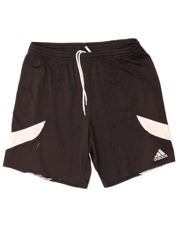 Adidas Womens Climalite Sport Shorts UK 16 Grande Preto Colorblock