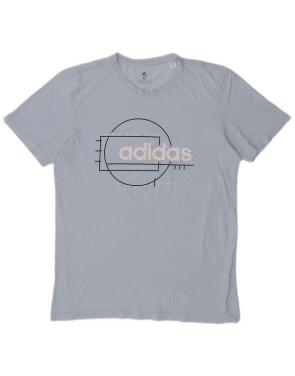 ADIDAS Mens Graphic T-Shirt Top Médio Azul