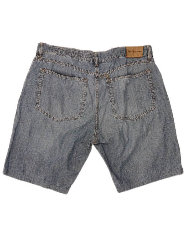 Shorts jeans masculino Calvin Klein W36 grande algodão azul