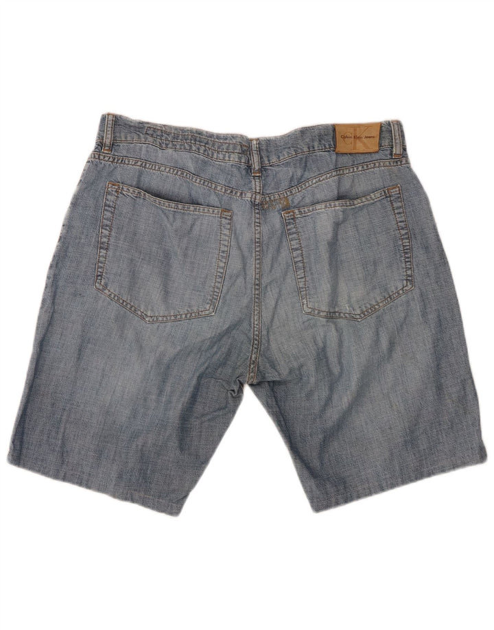 Shorts jeans masculino Calvin Klein W36 grande algodão azul