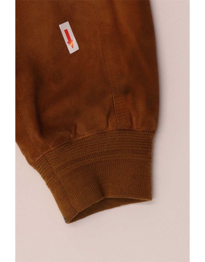 Jaqueta masculina vintage de camurça IT 50 grande marrom