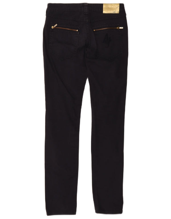 Armani Womens Slim Jeans W27 L30 Azul Marinho Algodão