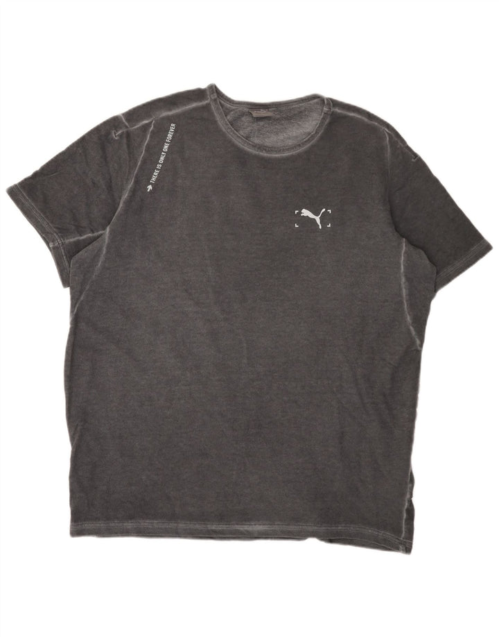 Camiseta masculina Puma Top XL cinza manchada
