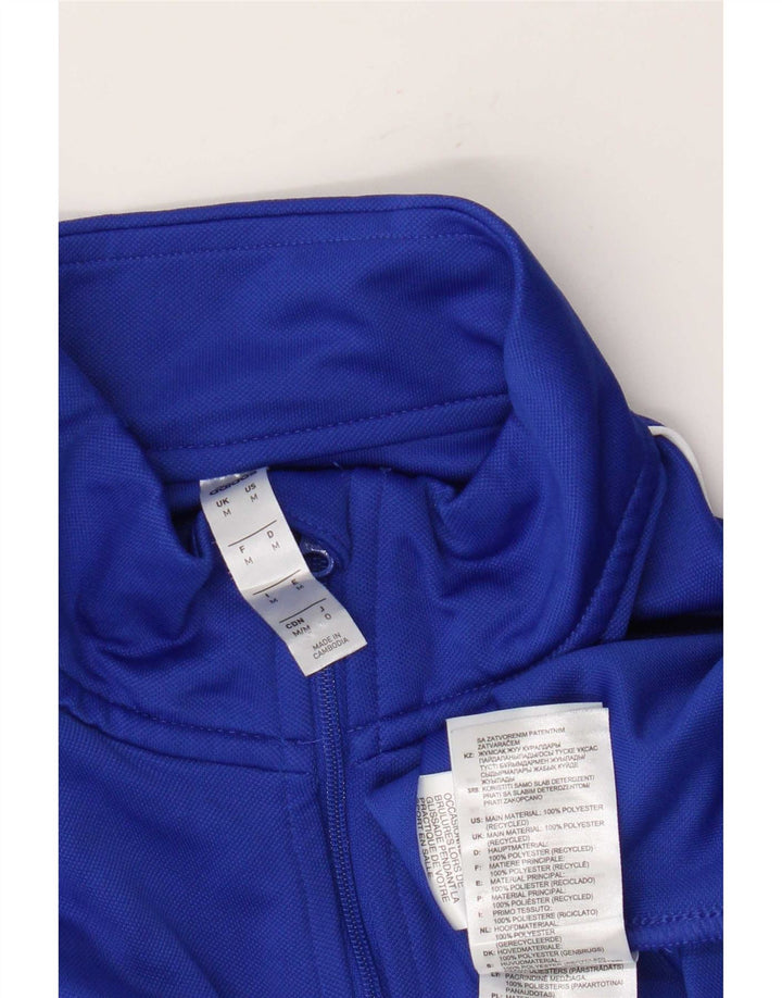 Adidas Mens Aeroready Zip Neck Pullover Treino Top Médio Azul Poliéster