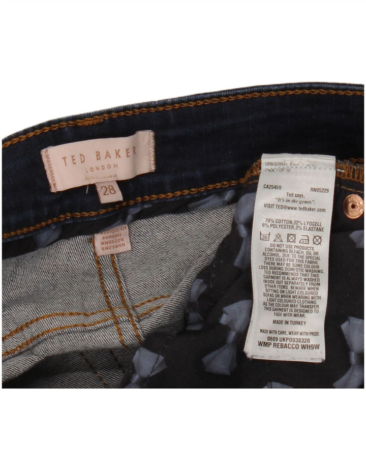 Calça jeans skinny feminina TED BAKER W28 L27 algodão azul marinho