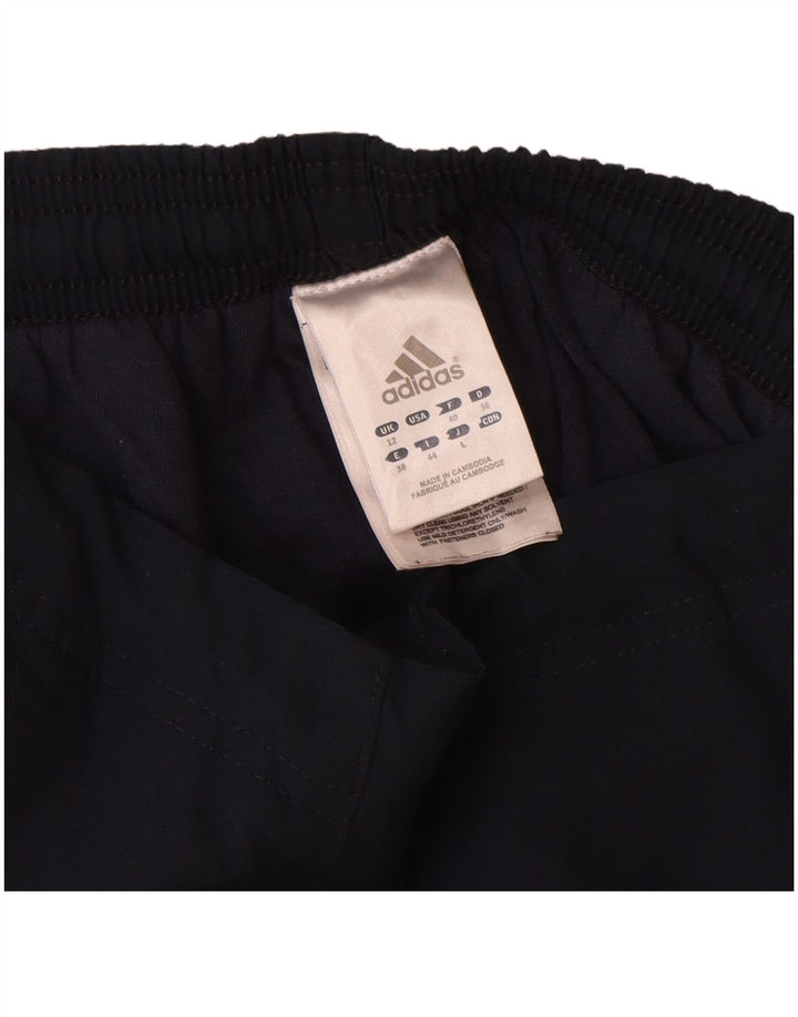 Calça de treino feminina Adidas UK 12 poliéster azul marinho médio