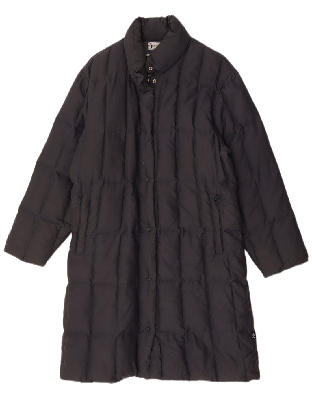 SERGIO TACCHINI Casaco acolchoado feminino UK 14 poliéster cinza médio