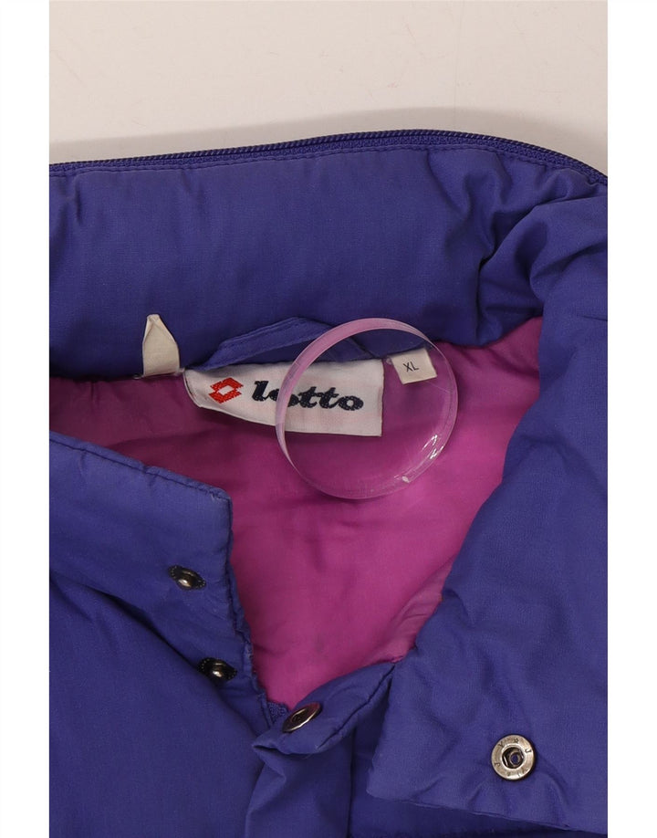 LOTTO Girls Padded Jacket 15-16 Years XL Purple Vintage Lotto and Second-Hand Lotto from Messina Hembry 