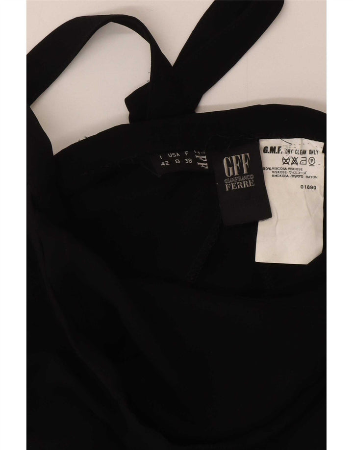 Saia maxi envoltória feminina Gianfranco Ferre IT 42 médio W28 viscose preta