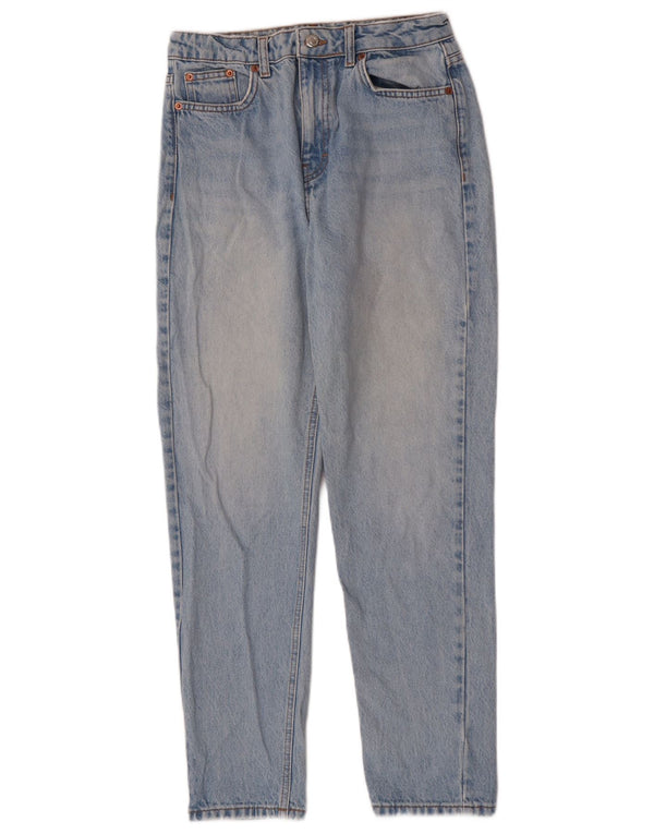 Topshop Womens Mom High Rise Tapered Jeans W28 L28 Blue Cotton