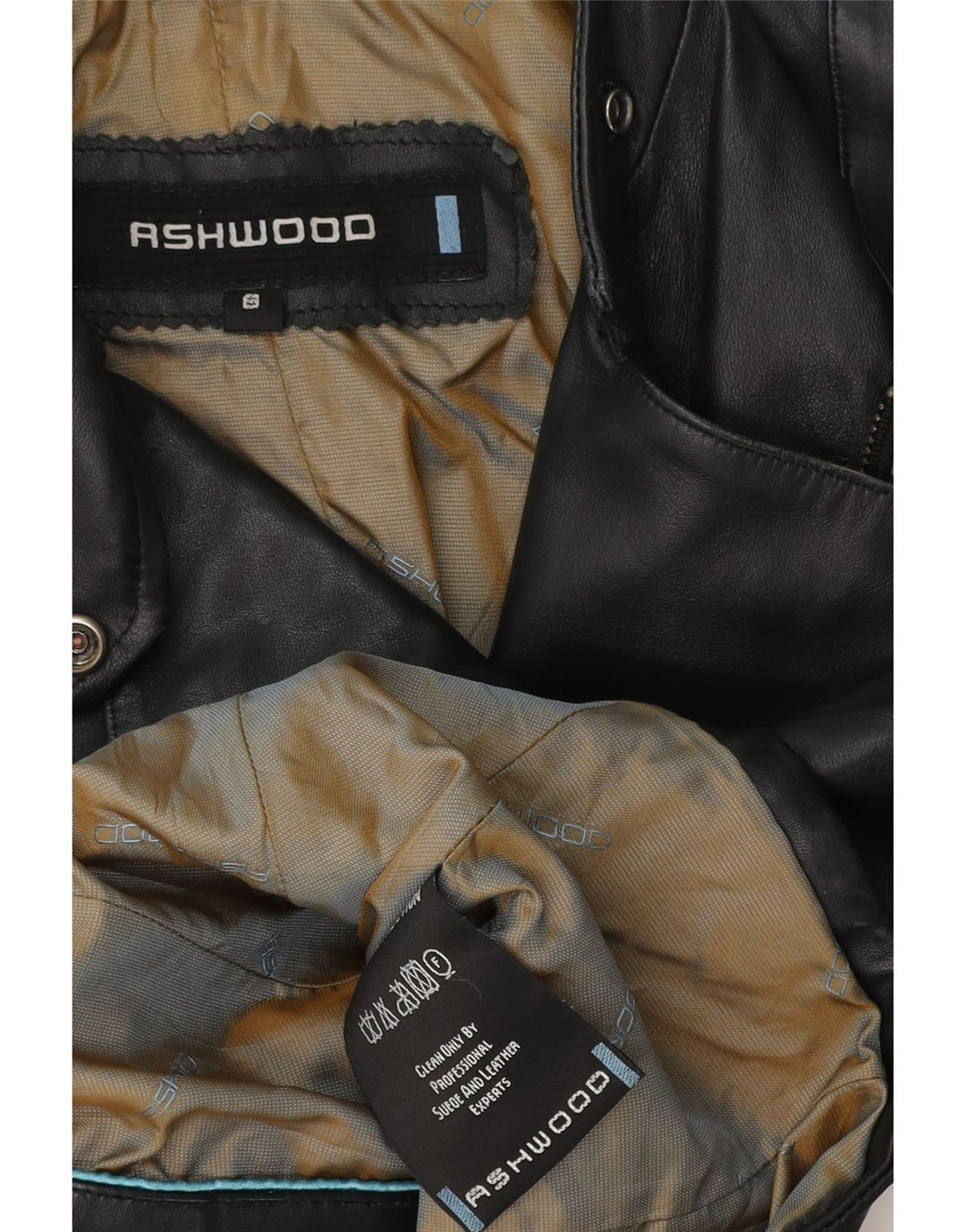 Jaqueta feminina de couro para motociclista ASHWOOD Reino Unido 8 pequena de couro preto