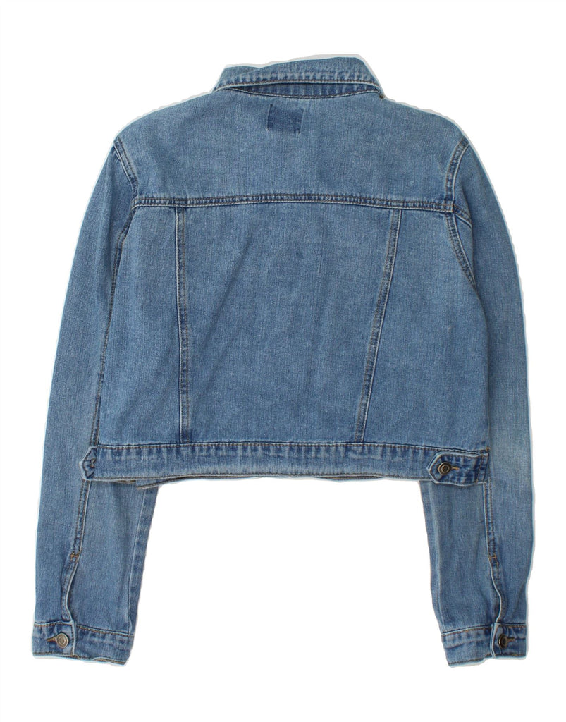FOREVER 21 Womens Crop Denim Jacket UK 16 Large Blue Vintage Forever 21 and Second-Hand Forever 21 from Messina Hembry 