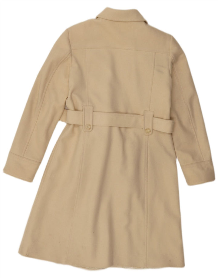 Casaco feminino Benetton Double Breasted IT 44 médio off white lã