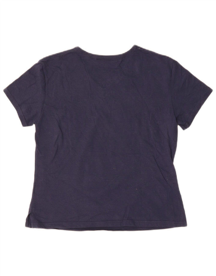 Camiseta feminina FILA Top IT 44 algodão azul marinho médio