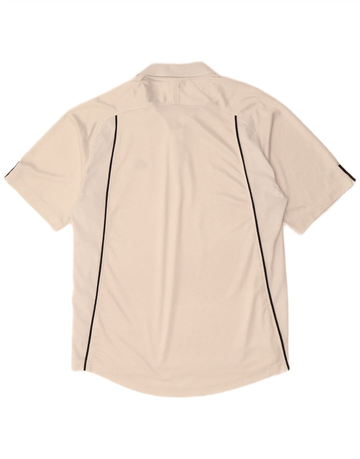 Camisa polo masculina Adidas UK 42/44 grande poliéster branco