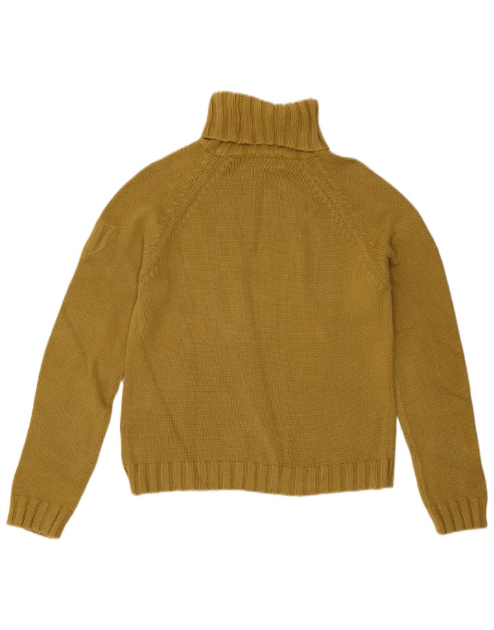 Zara Suéter feminino com gola redonda e gola redonda, Reino Unido 14, grande, amarelo