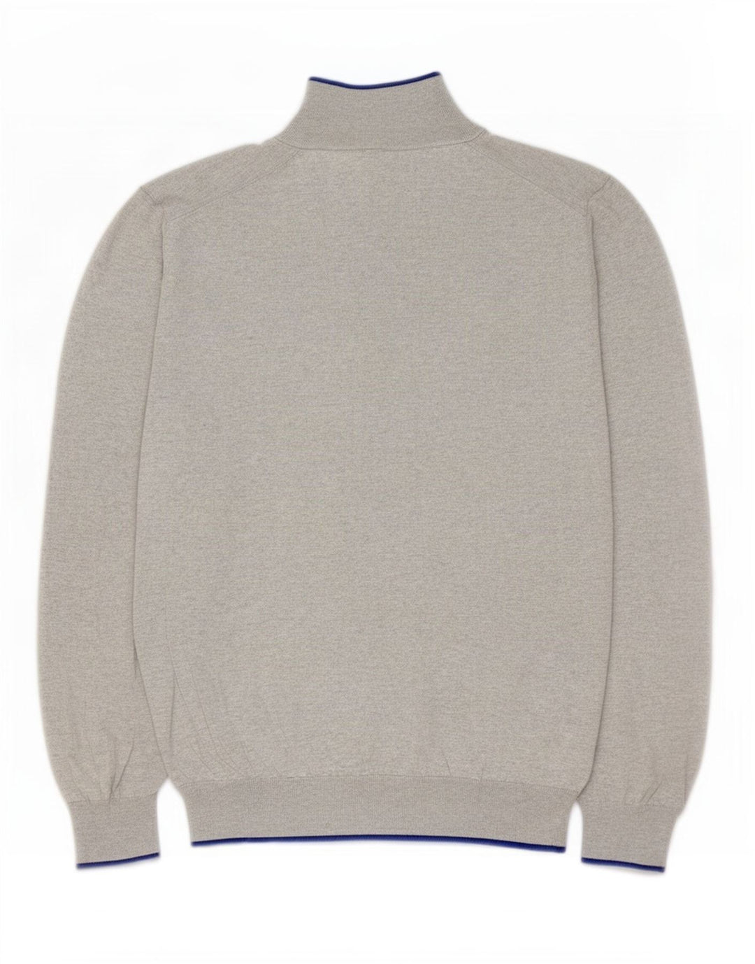 Suéter masculino Massimo Dutti com gola redonda e algodão manchado cinza grande