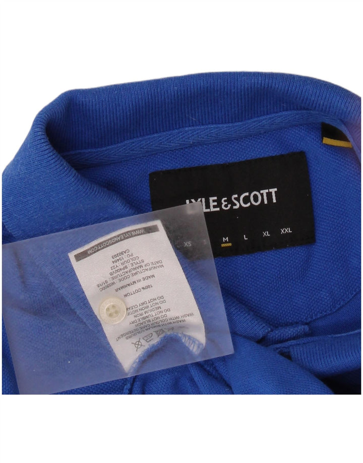 Camisa polo masculina LYLE & SCOTT algodão azul médio