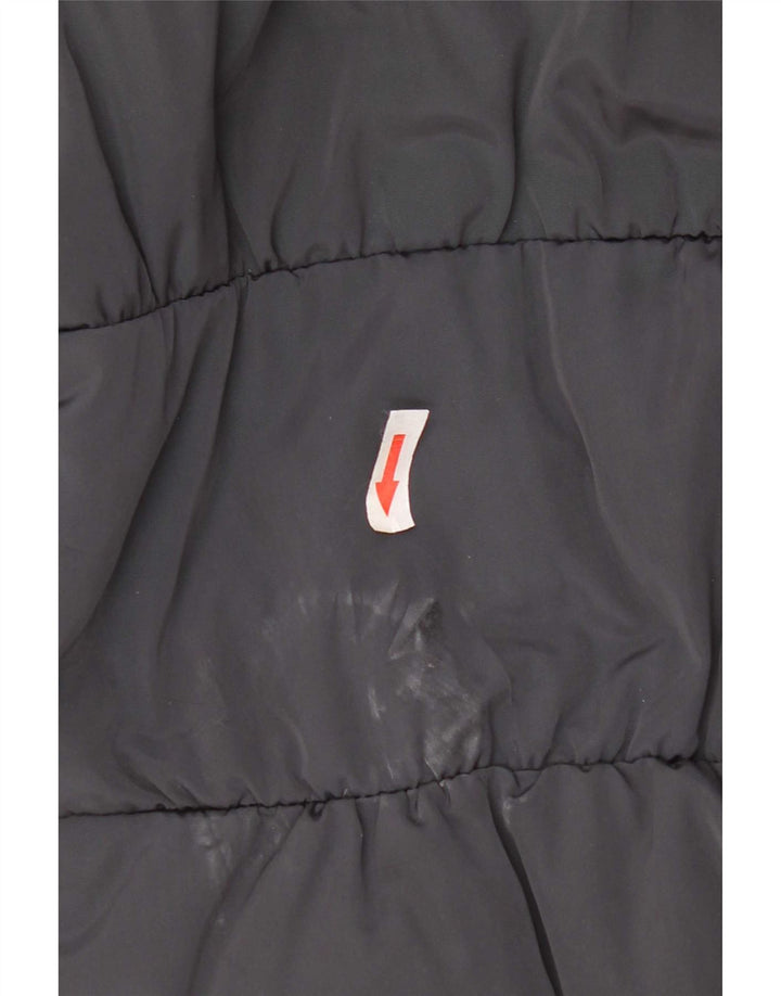 Jaqueta acolchoada masculina Max & Co. UK 14 grande poliéster azul marinho