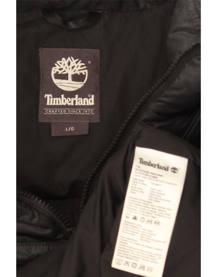 Jaqueta acolchoada masculina Timberland UK 40 grande nylon preto