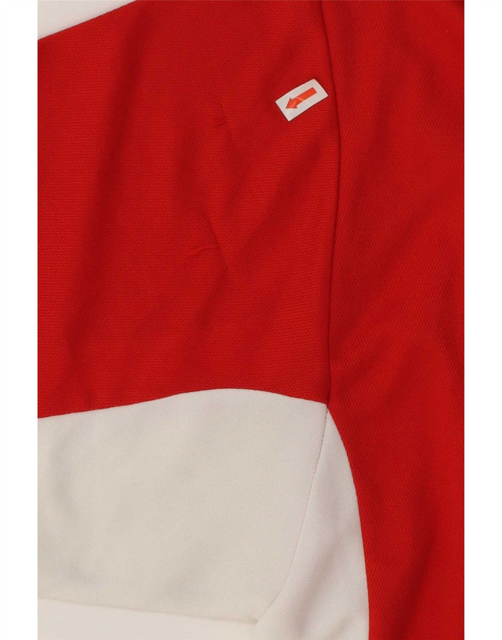 Camisa pólo gráfica masculina Lotto XL vermelho colorblock poliéster