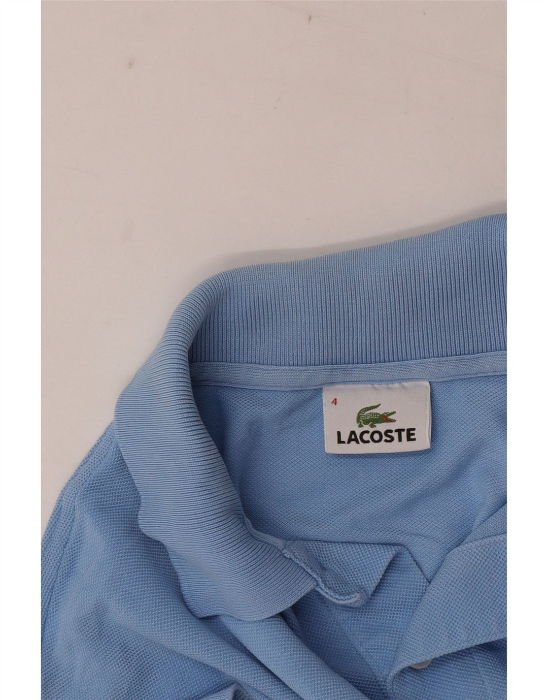 Camisa polo masculina Lacoste tamanho 4 azul médio