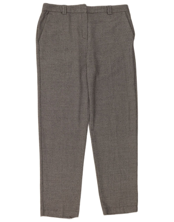 Calça feminina Marks & Spencer Reino Unido 14 grande W36 L31 cinza geométrico