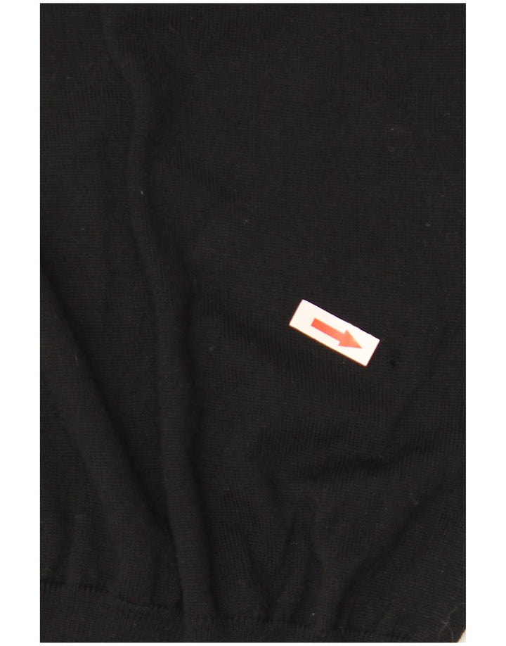 Suéter masculino Hugo Boss com gola redonda 2XL lã preta