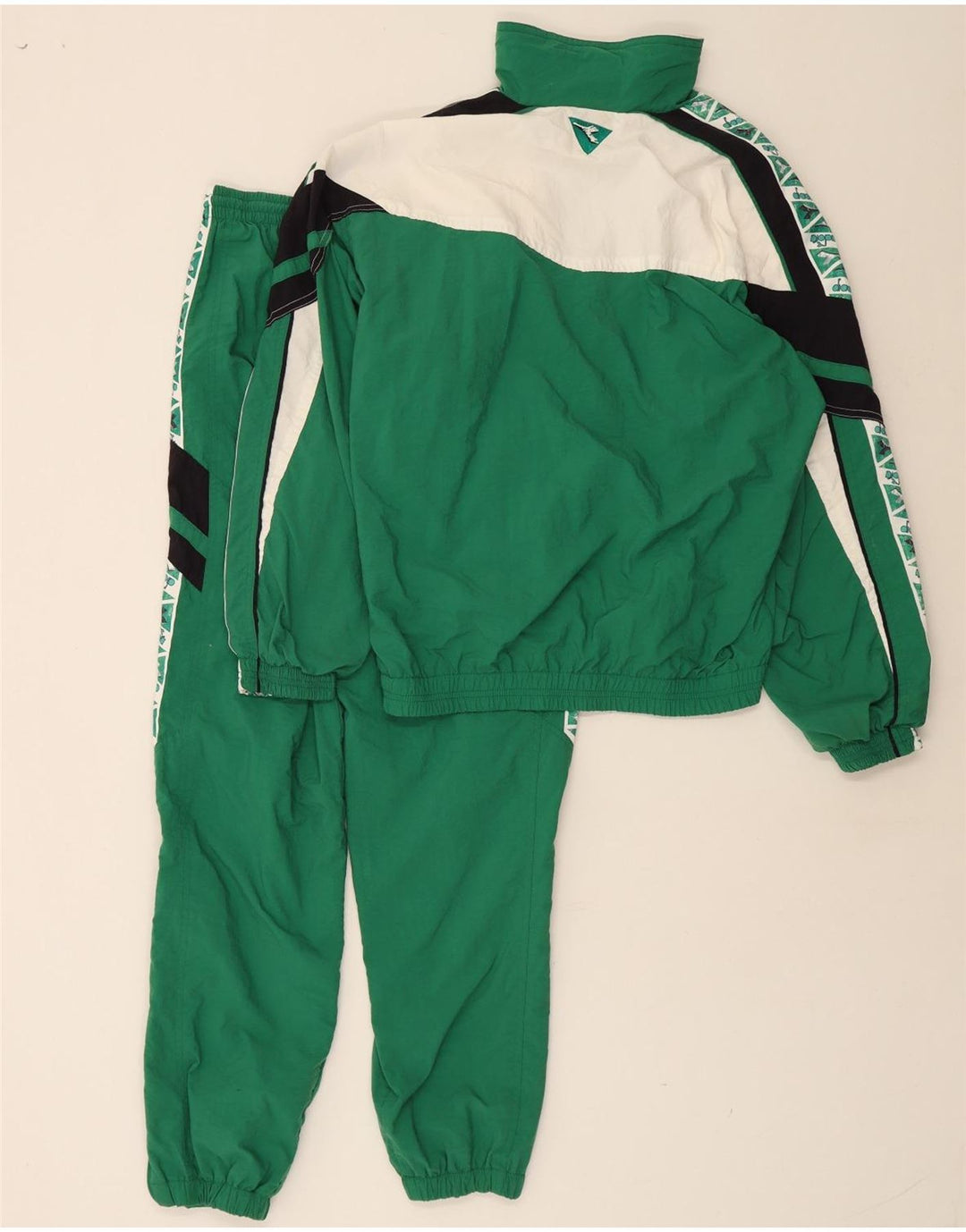 Diadora Mens Graphic Full Tracksuit Médio Verde Colourblock Poliamida