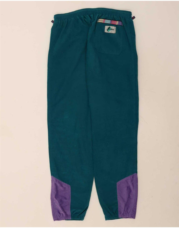Fato de treino completo de veludo masculino vintage grande poliéster verde Colourblock