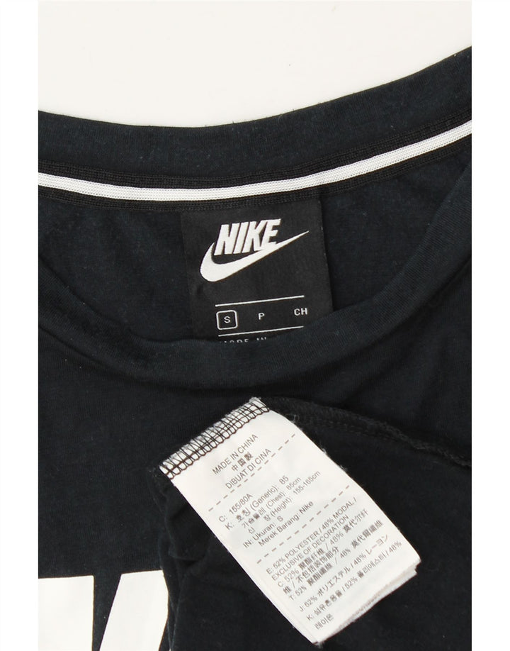 Camiseta Nike masculina gráfica top pequeno poliéster preto