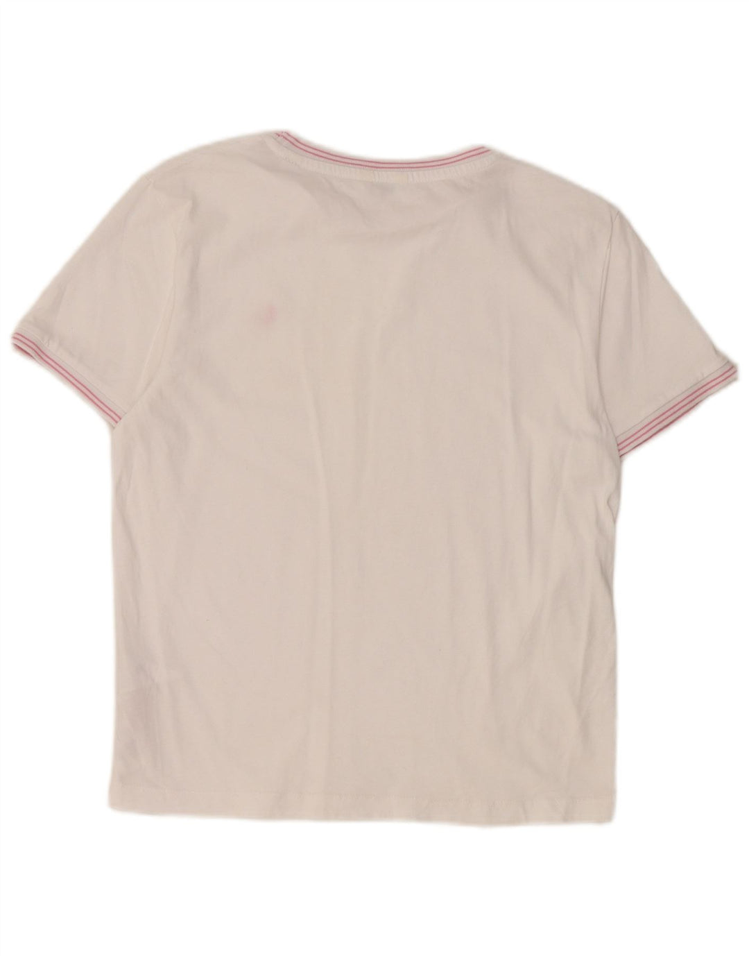 Camiseta feminina Jack Wills UK 14 algodão branco médio