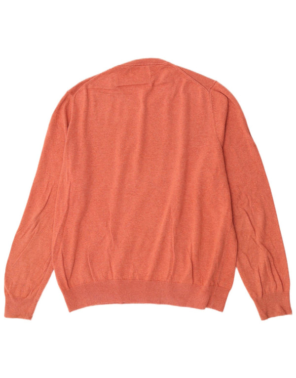 Suéter masculino Marks & Spencer com gola redonda XL laranja algodão