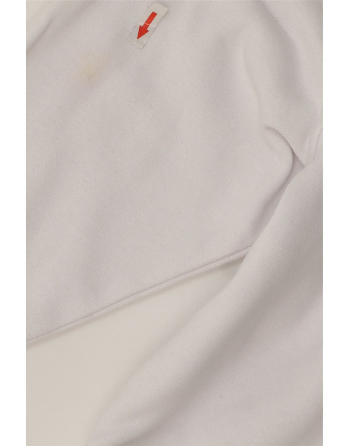 Tommy Hilfiger moletom gráfico feminino jumper UK 14 médio branco