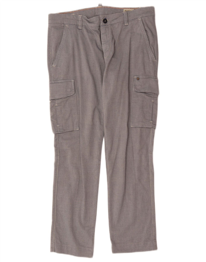 Calça cargo reta masculina Mason IT 48 médio W34 L28 algodão azul