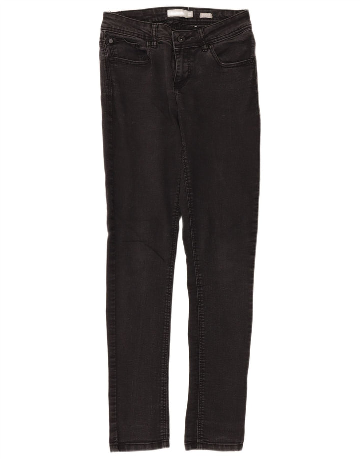 Jeans skinny feminino de banco W27 L32 algodão preto