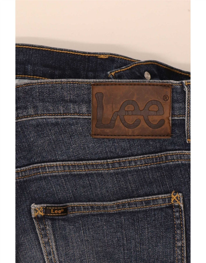 Lee Womens Powell Straight Jeans W28 L32 Azul Marinho Algodão