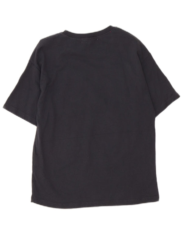 Zara Boys Graphic T-Shirt Top 9-10 Anos Algodão Preto