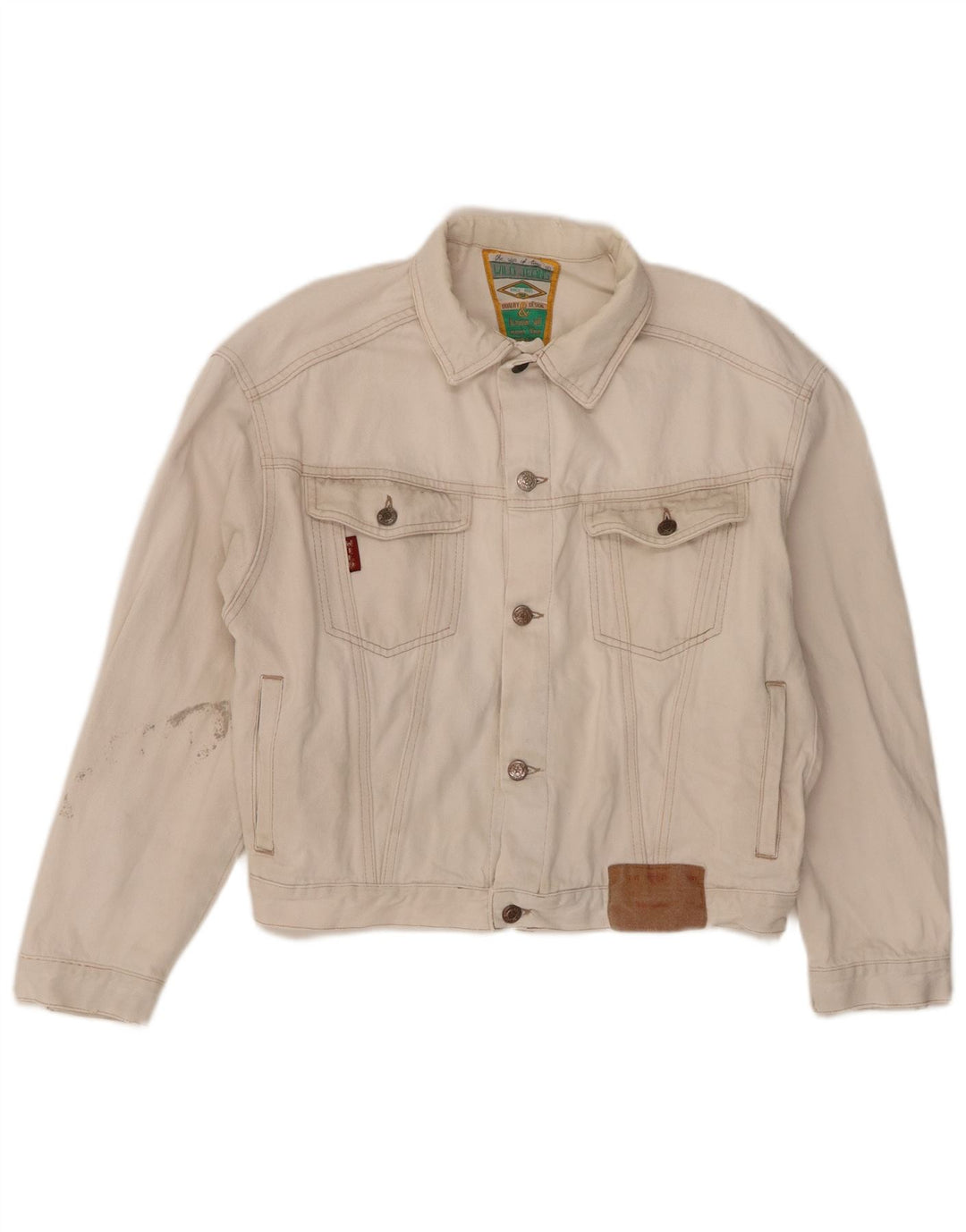 Jaqueta jeans masculina Wild Jeans UK 38 bege médio