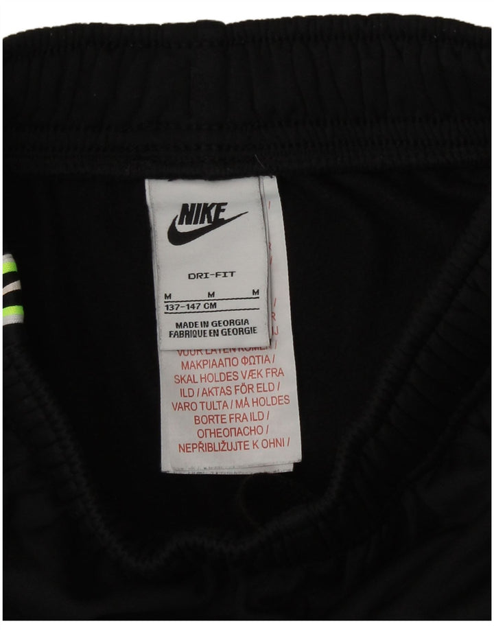 Shorts esportivos gráficos Nike Boys Dri Fit 10-11 anos médio preto poliéster