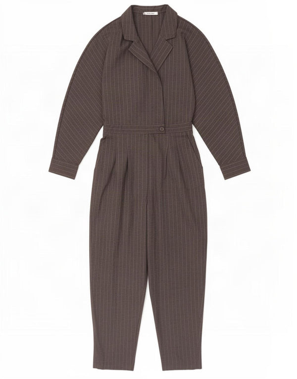 Macacão feminino de manga comprida Zara UK 6 XS cinza risca de giz