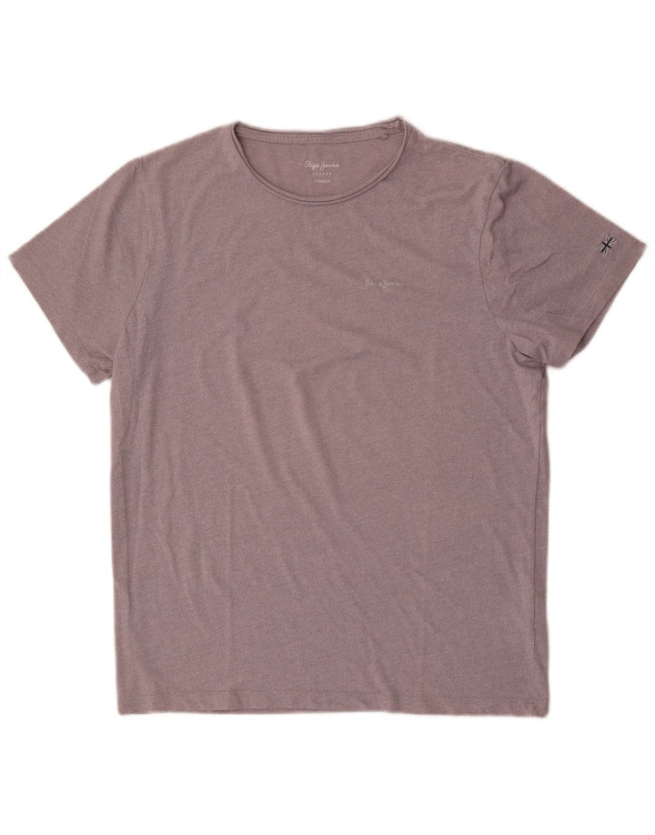 Camiseta masculina PEPE JEANS pequena algodão cinza