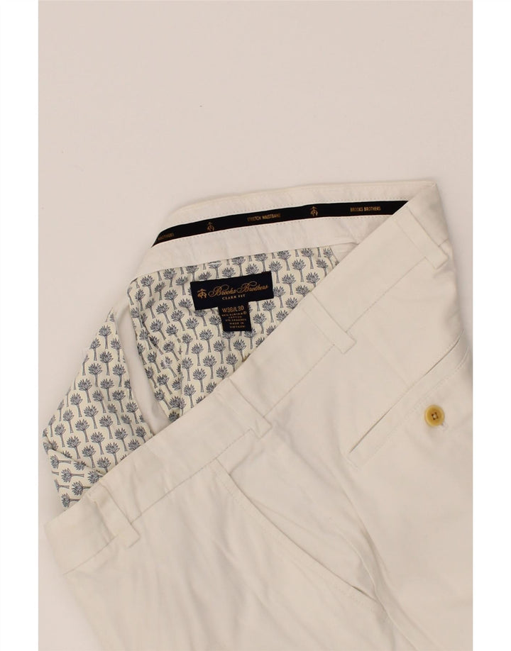 BROOKS BROTHERS Womens Straight Chino Trousers W36 L30 Off White Vintage Brooks Brothers and Second-Hand Brooks Brothers from Messina Hembry 