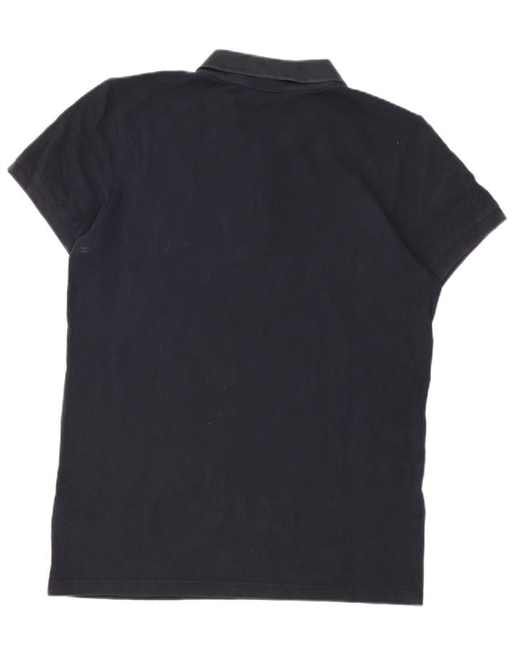 Camisa polo masculina Adidas médio algodão preto