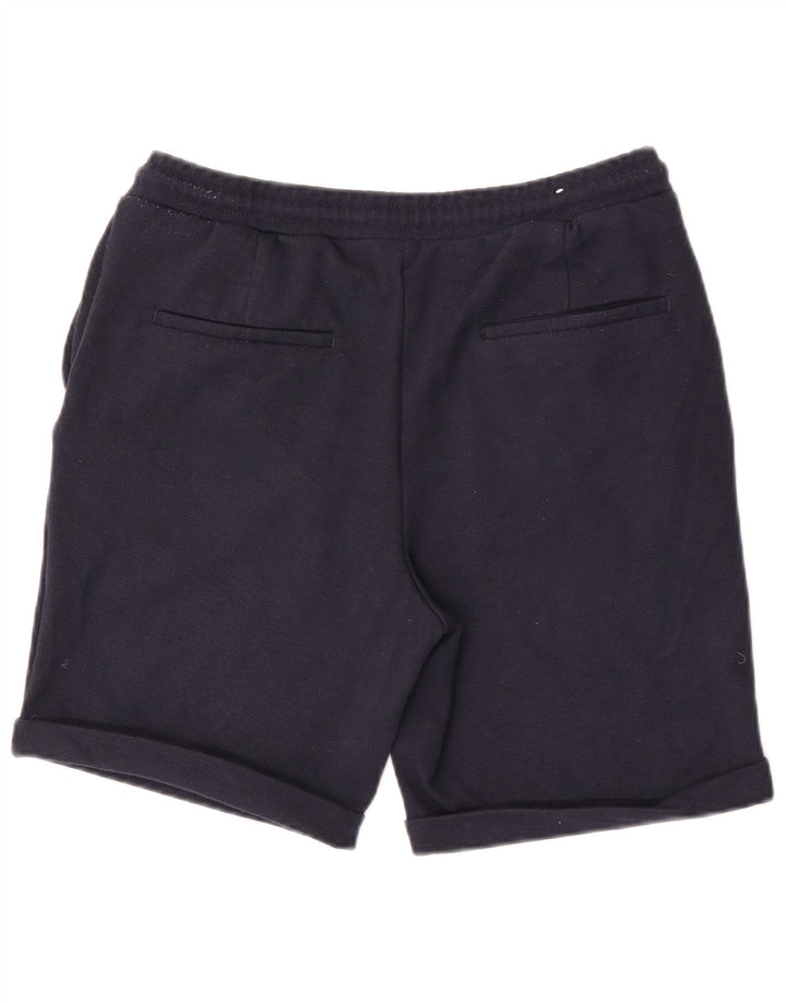 Zara Shorts esportivos masculinos grandes poliéster azul marinho