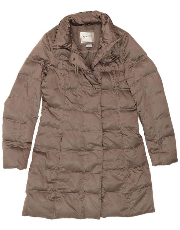 Casaco Geox Feminino Respira acolchoado UK 10 Pequeno Poliéster Marrom
