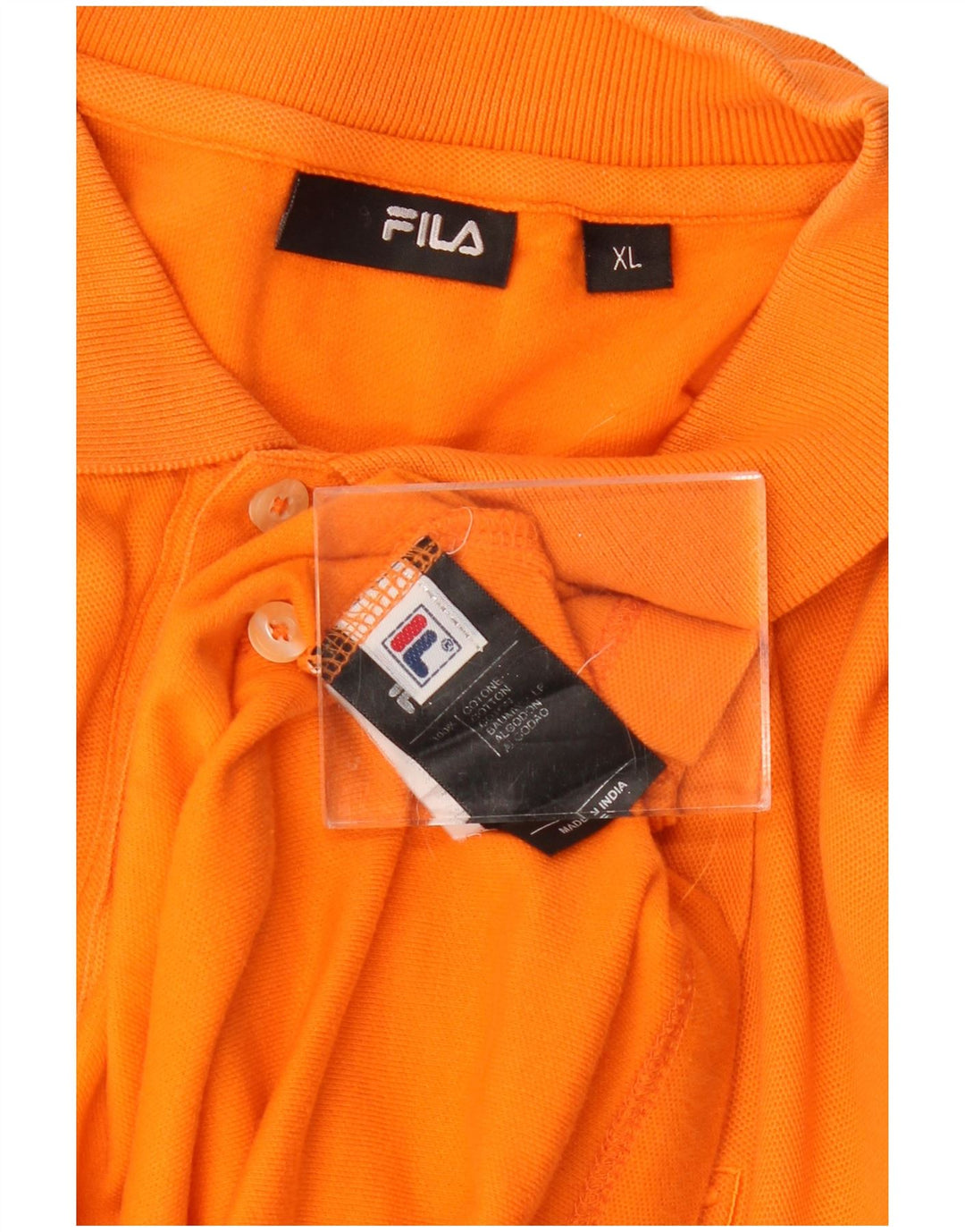 Camisa polo masculina FILA XL laranja algodão