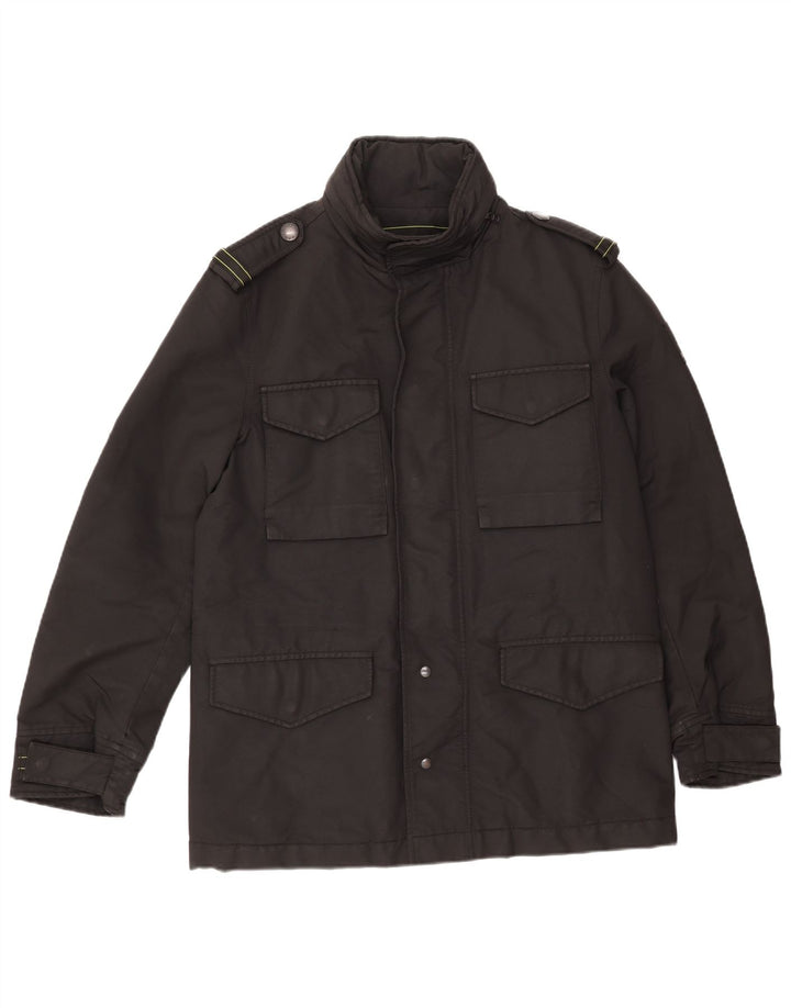 Jaqueta militar masculina GAS UK 38 algodão preto médio