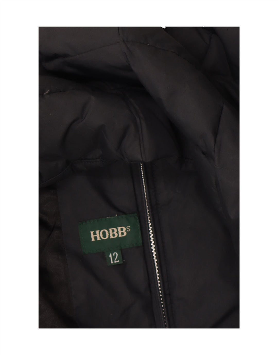 HOBBS Womens Padded Jacket UK 12 Medium Black Nylon Vintage Hobbs and Second-Hand Hobbs from Messina Hembry 
